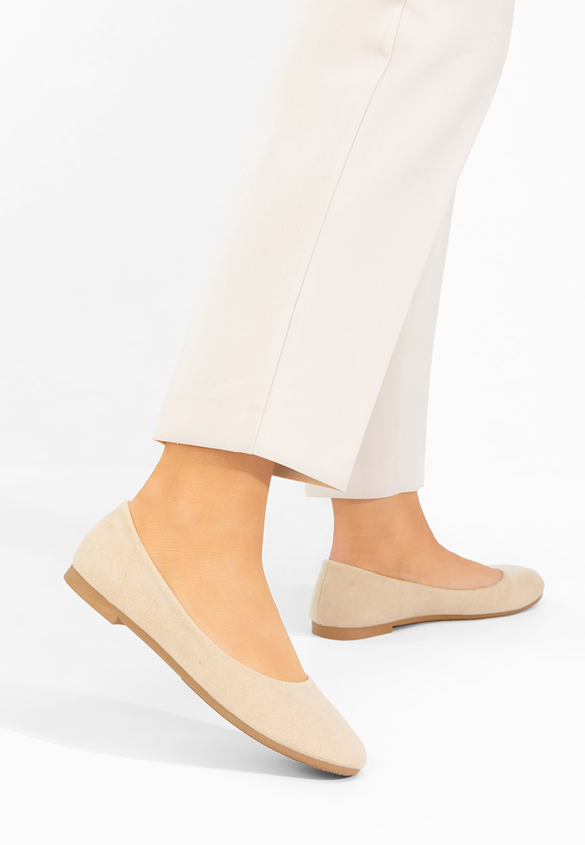 Khaki baleriny damskie Agappia