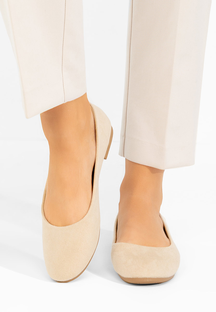 Khaki baleriny damskie Agappia