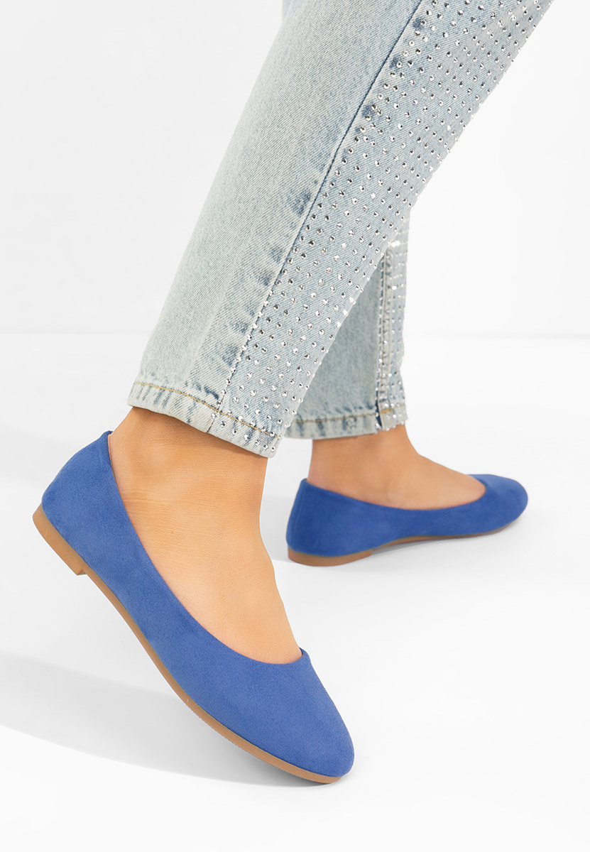 Niebieskie baleriny damskie Agappia