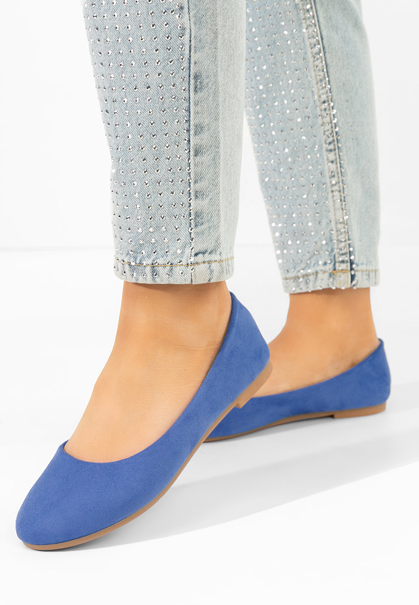 Niebieskie baleriny damskie Agappia