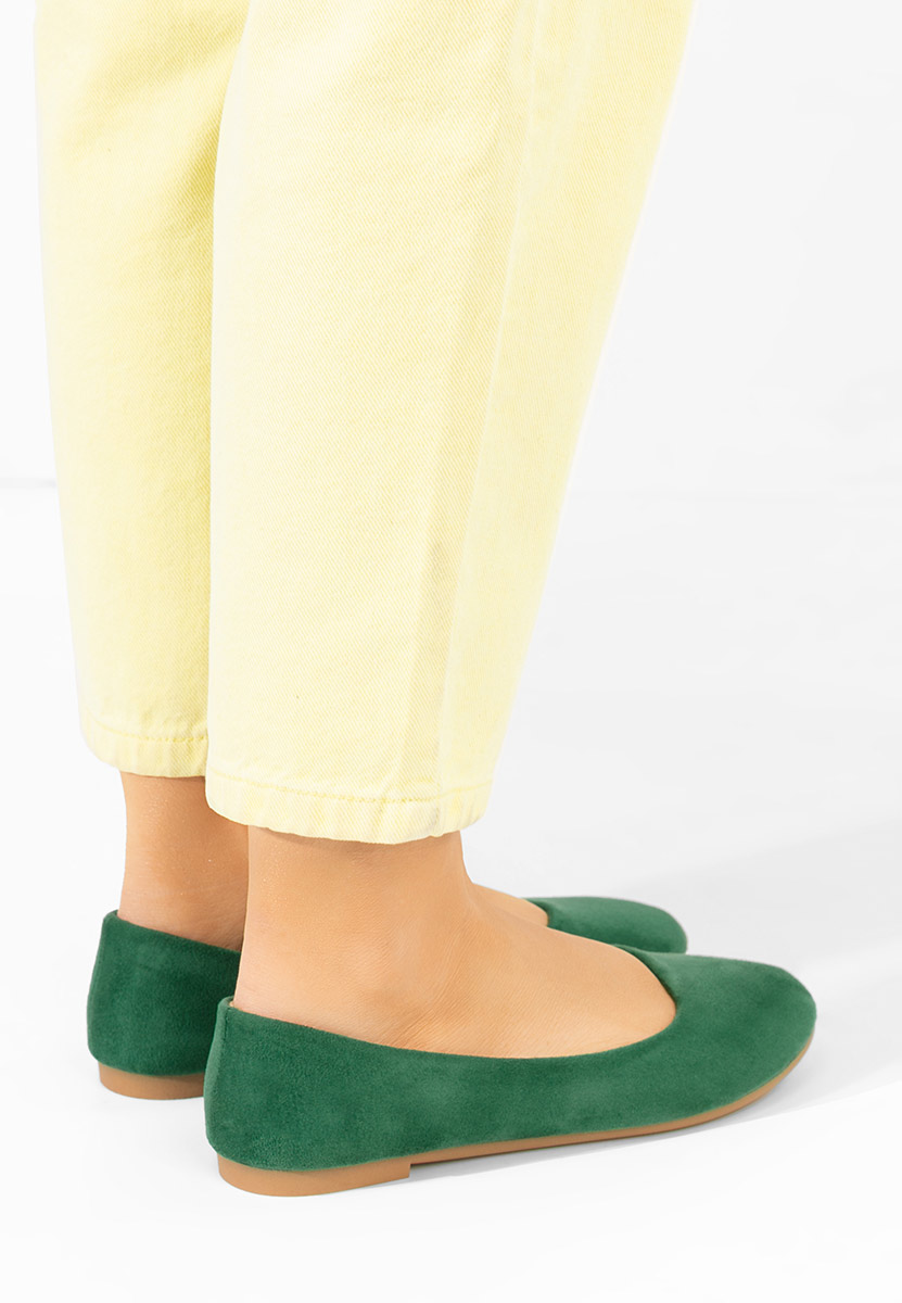 Zielone baleriny damskie Agappia