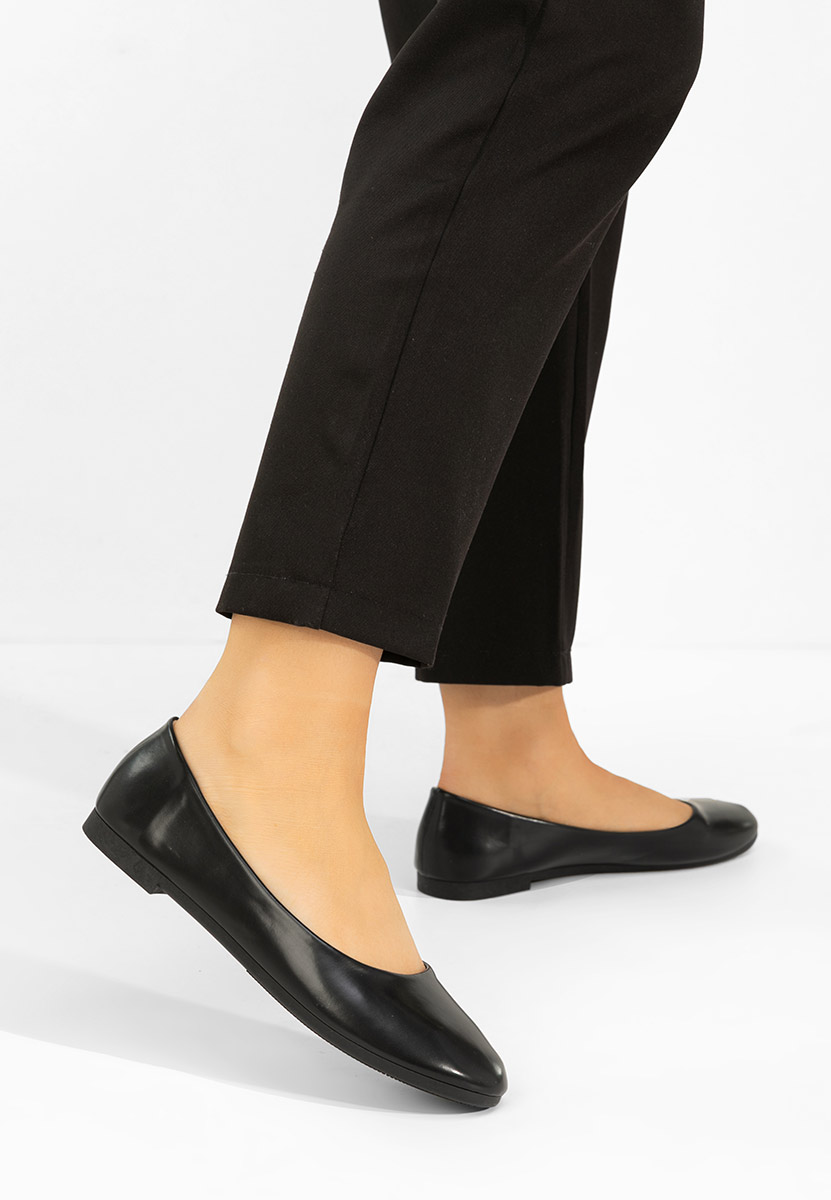 Czarne baleriny damskie Zoenia