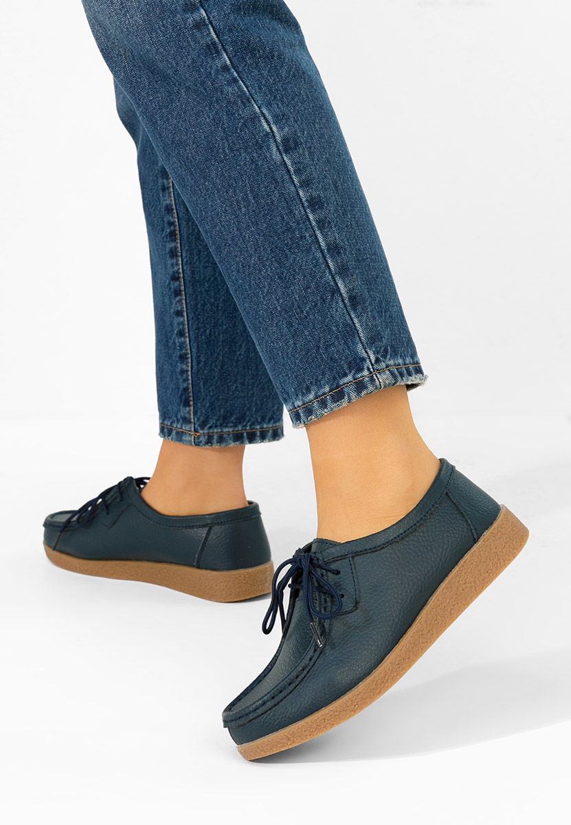 Granatowe mokasyny damskie Afinia