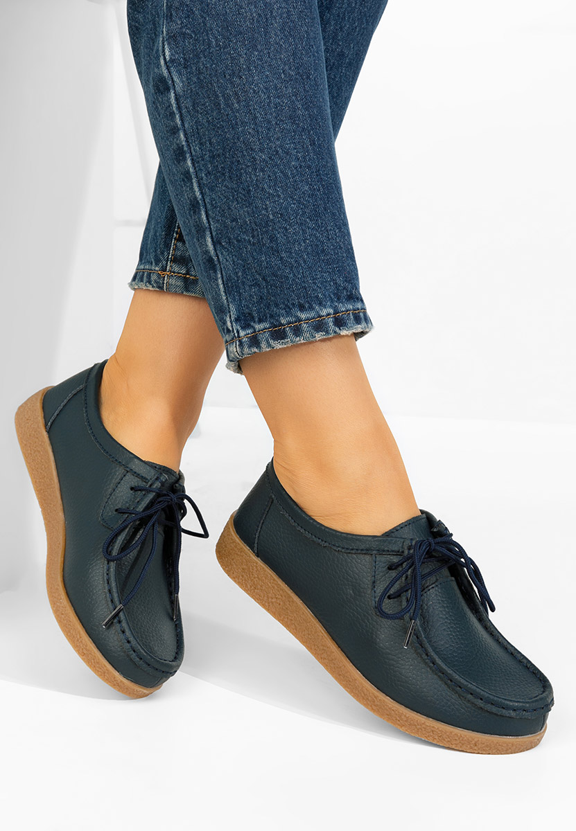 Granatowe mokasyny damskie Afinia