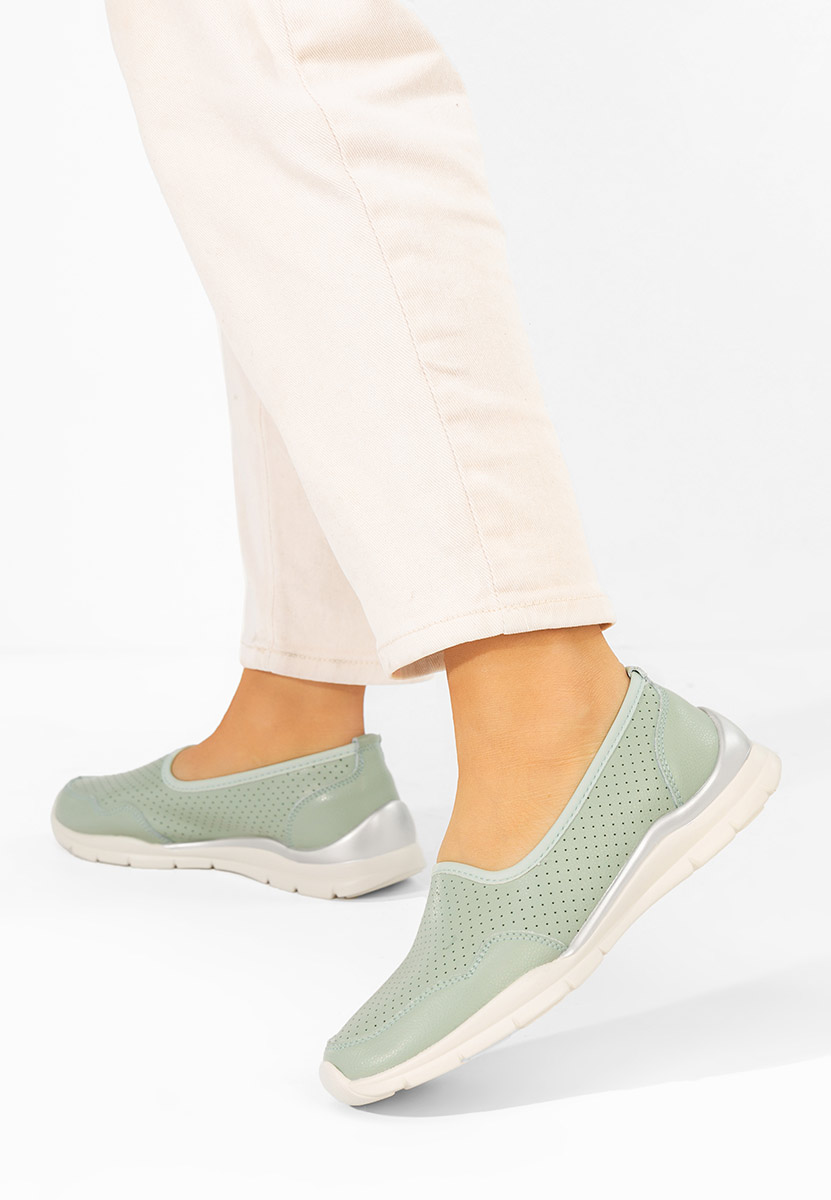 Zielone półbuty damskie Katana