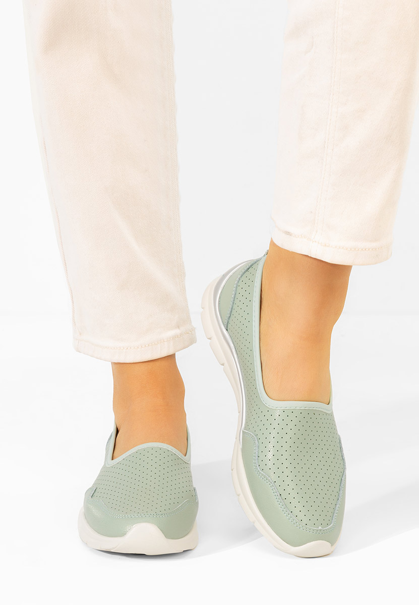 Zielone półbuty damskie Katana