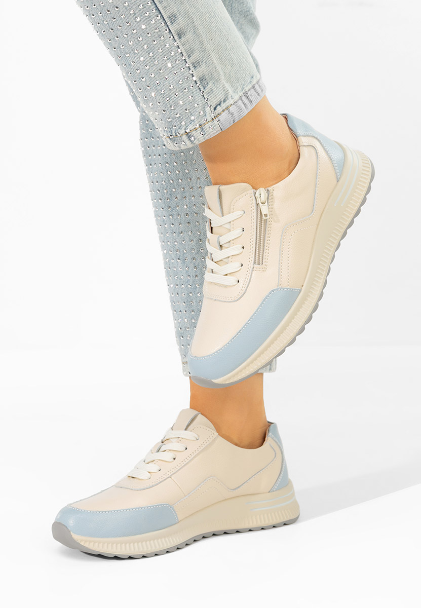 Beżowe sneakersy damskie Brella