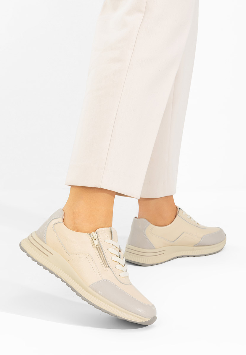 Beżowe sneakersy damskie Brella V3
