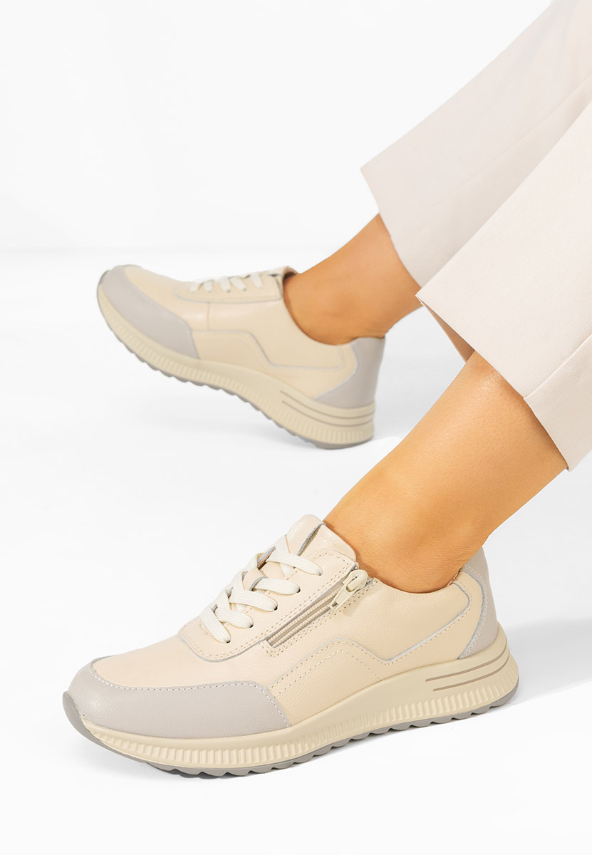 Beżowe sneakersy damskie Brella V3