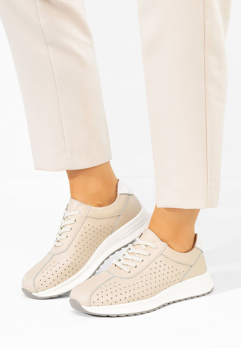 Beżowe sneakersy damskie Aspasia