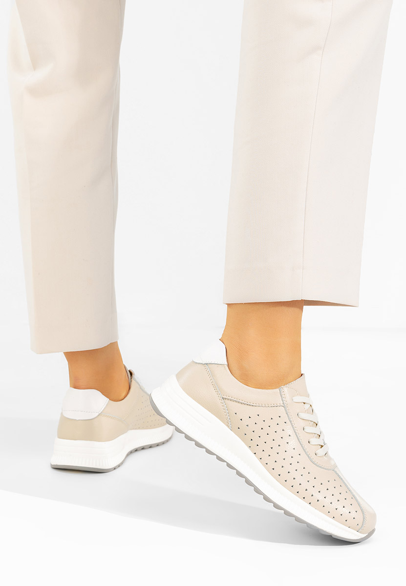 Beżowe sneakersy damskie Aspasia