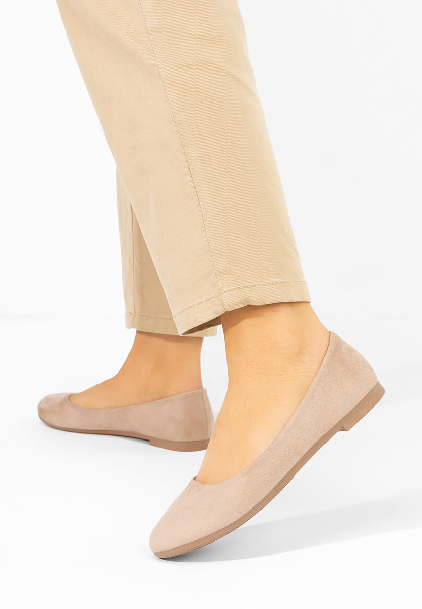 Beżowe baleriny damskie Agappia