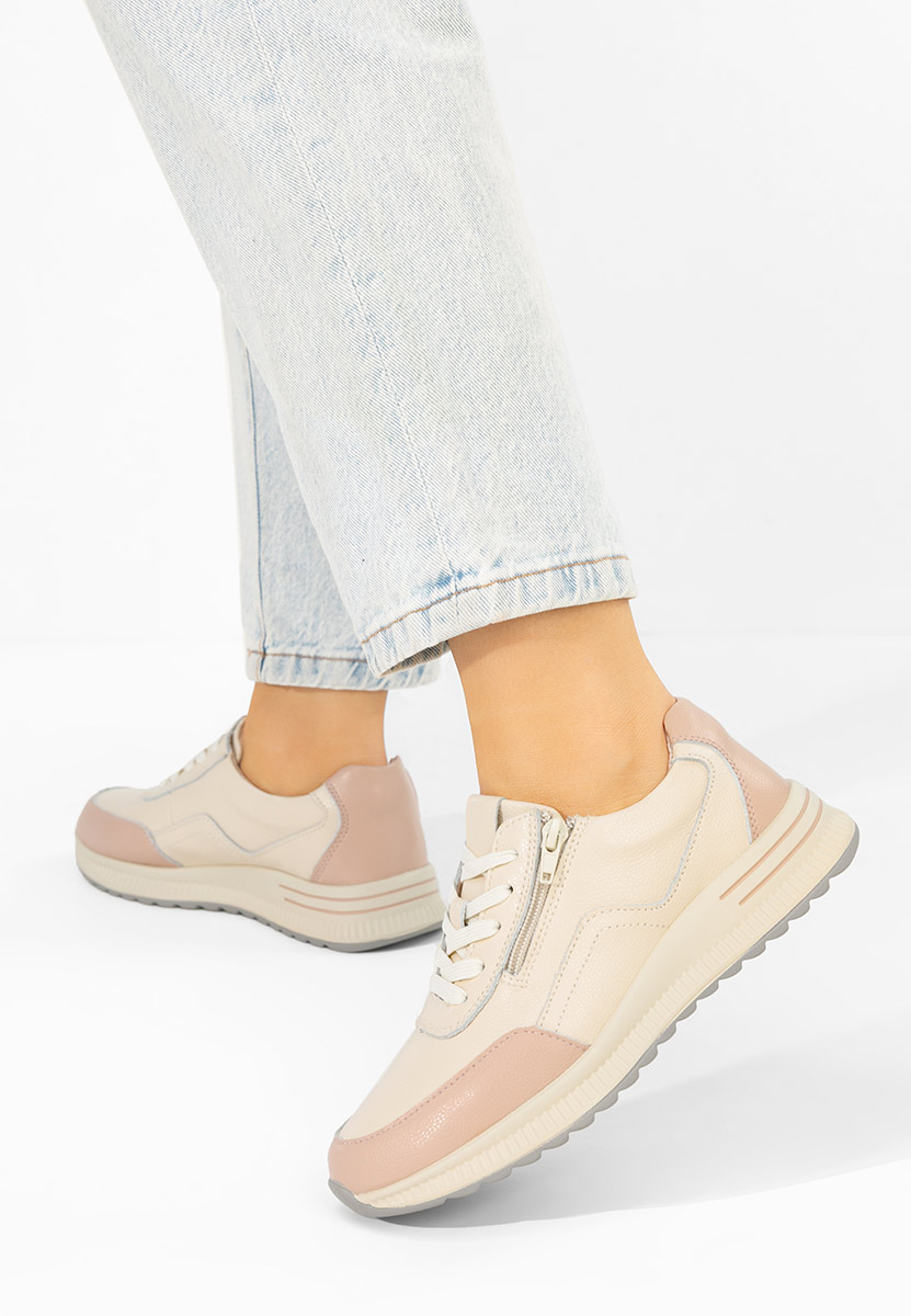 Beżowe sneakersy damskie Brella V4