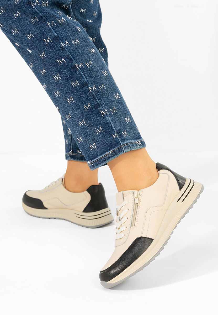 Beżowe sneakersy damskie Brella V5