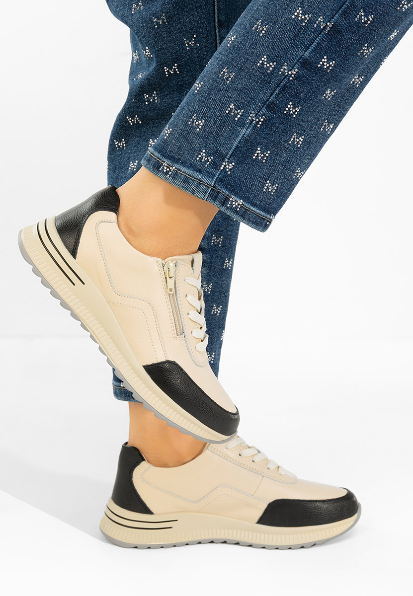 Beżowe sneakersy damskie Brella V5