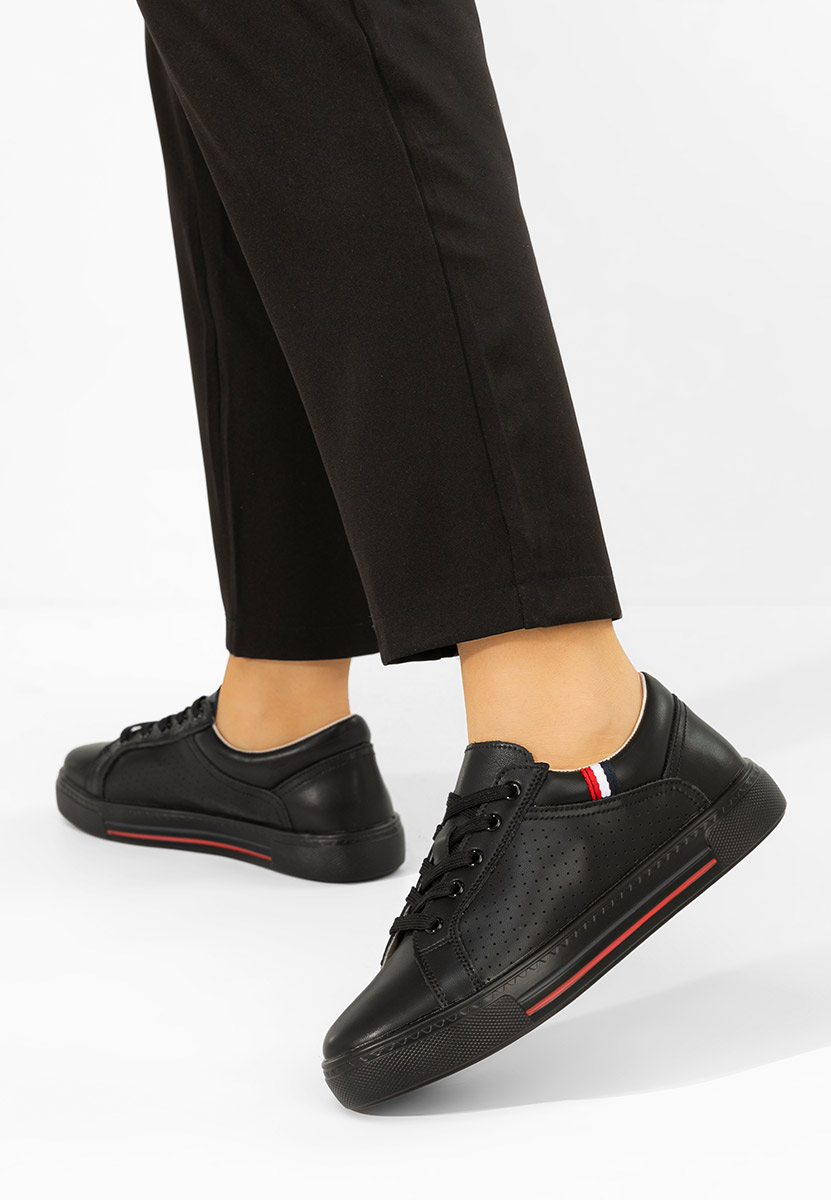Czarne sneakersy damskie Timina
