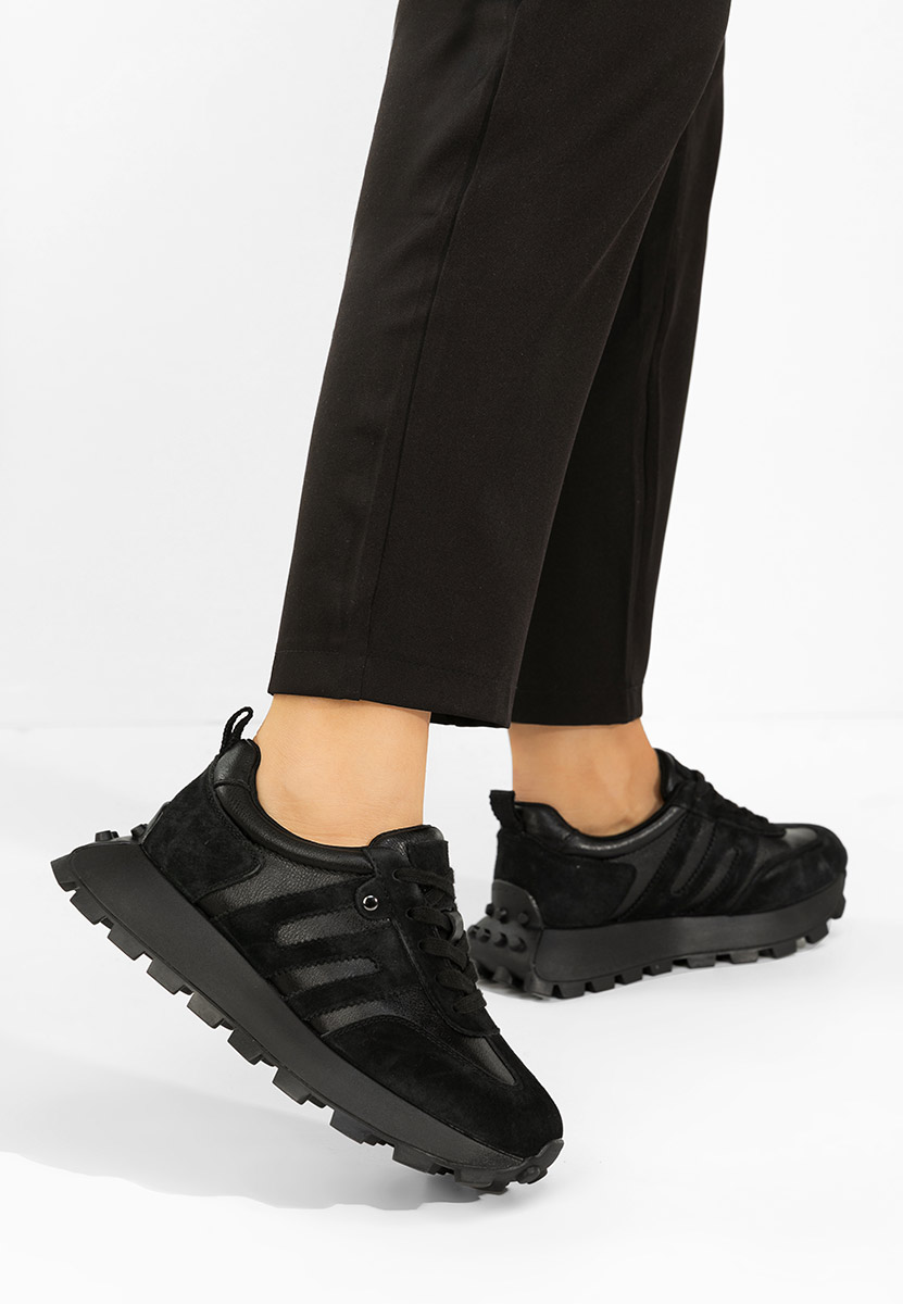 Czarne sneakersy damskie Naturală Jomelia V2