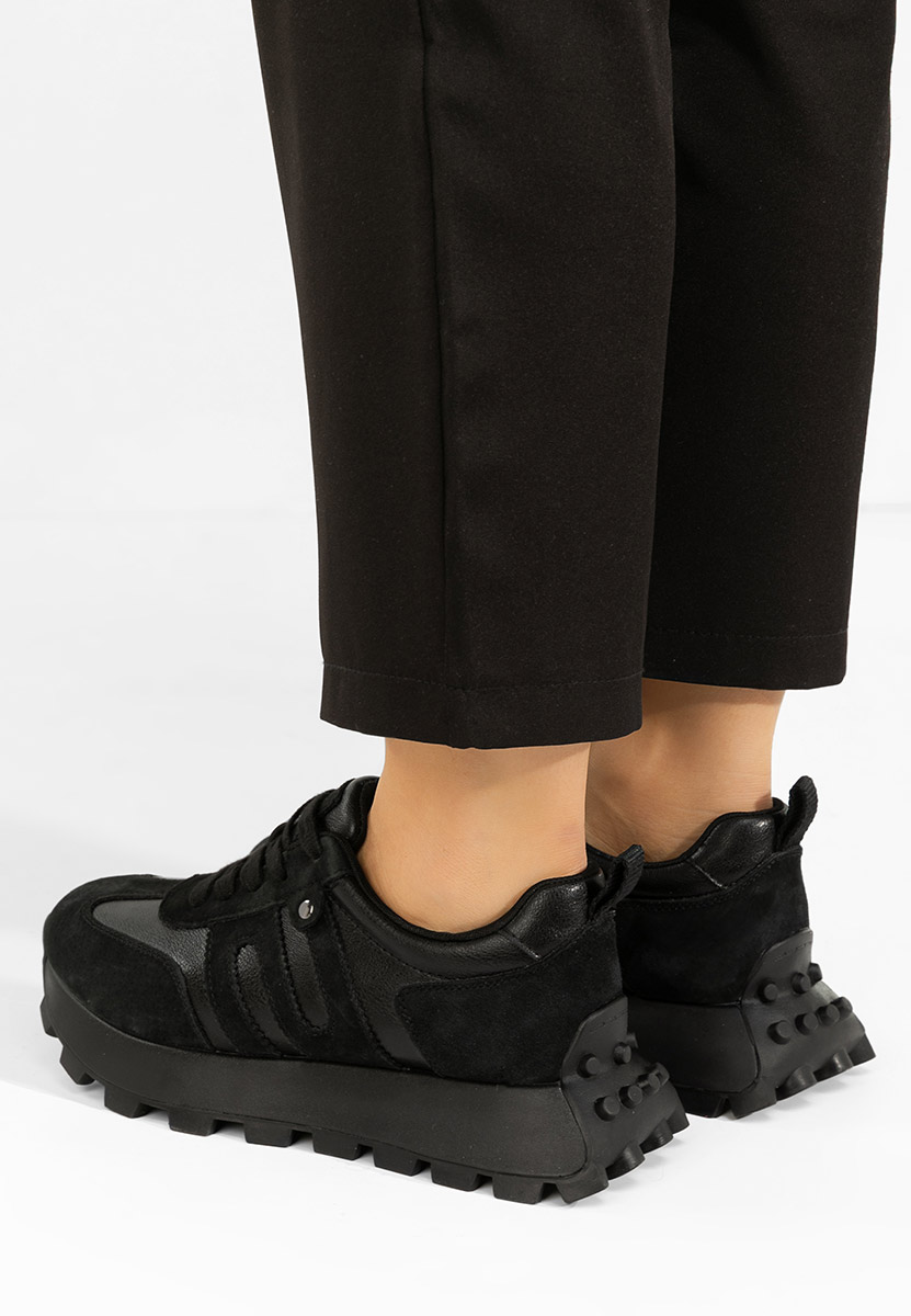 Czarne sneakersy damskie Naturală Jomelia V2