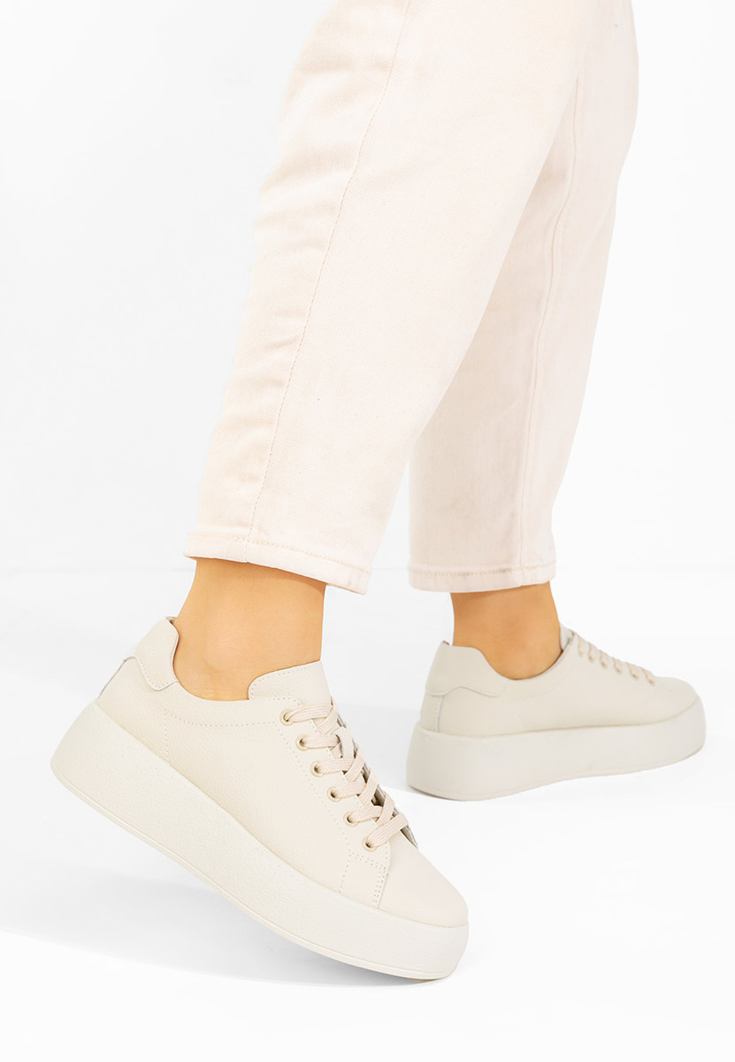 Beżowe sneakersy damskie Calypso
