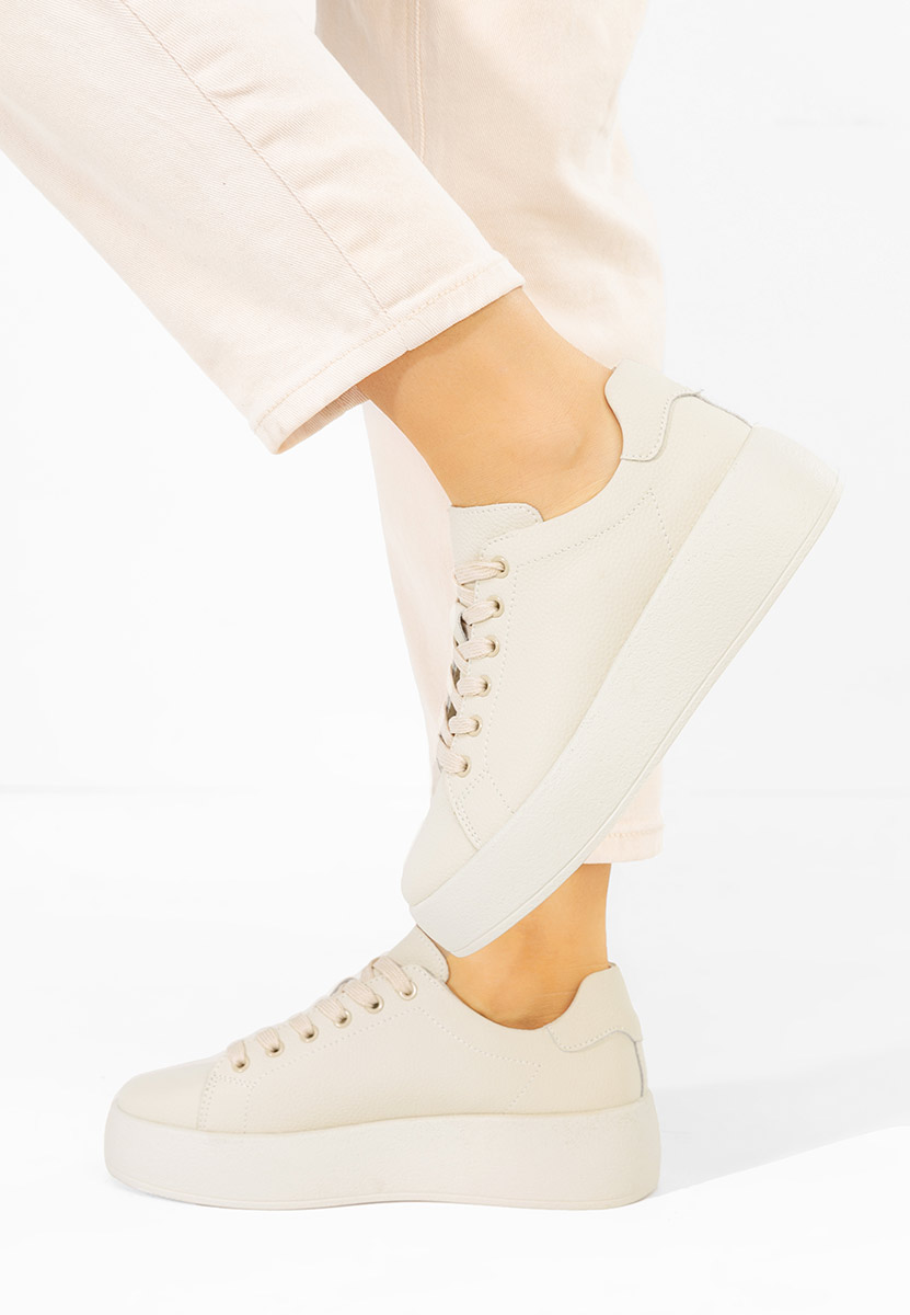 Beżowe sneakersy damskie Calypso