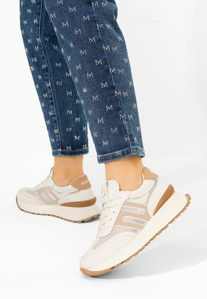 Beżowe sneakersy damskie Vladia