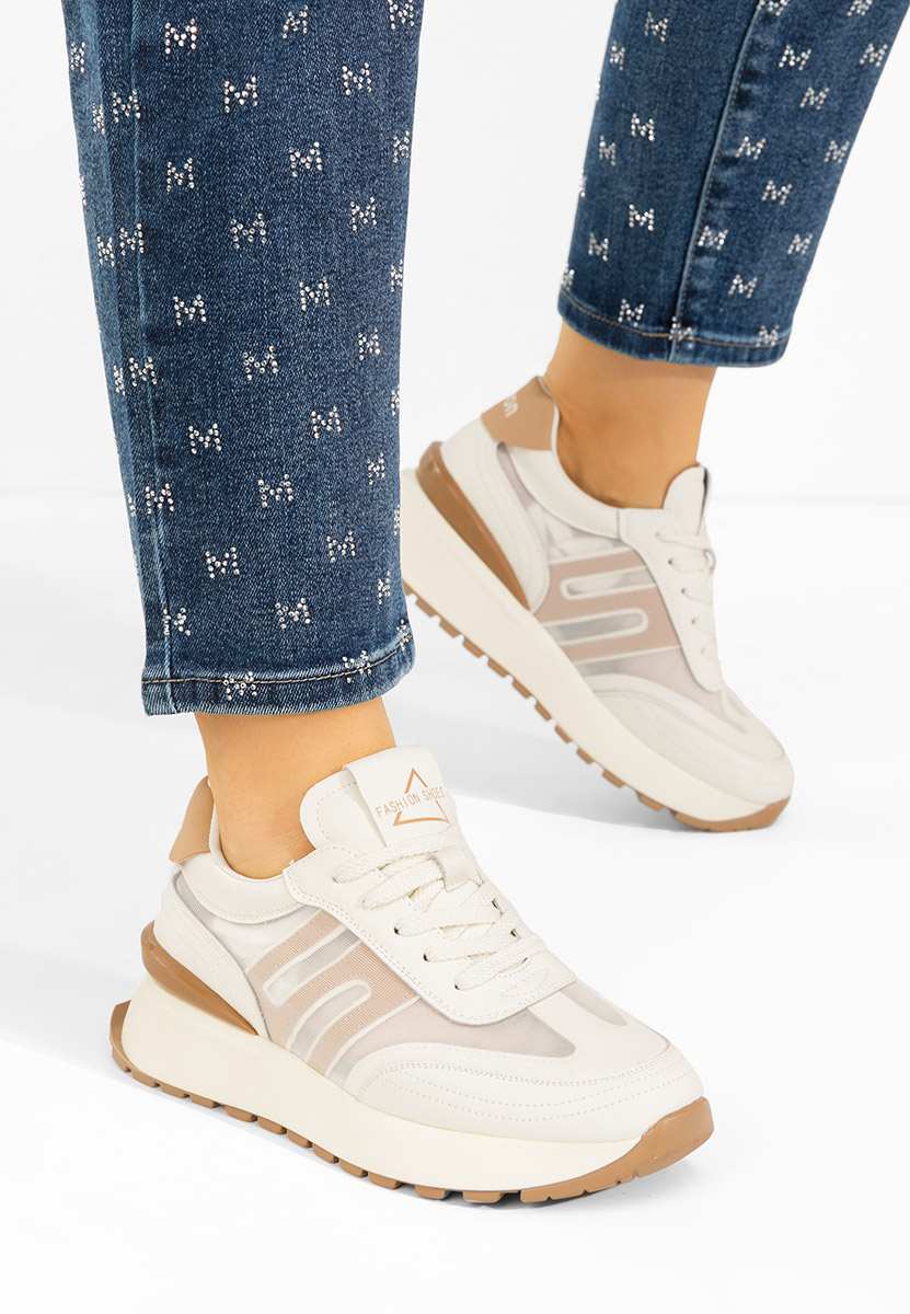 Beżowe sneakersy damskie Vladia