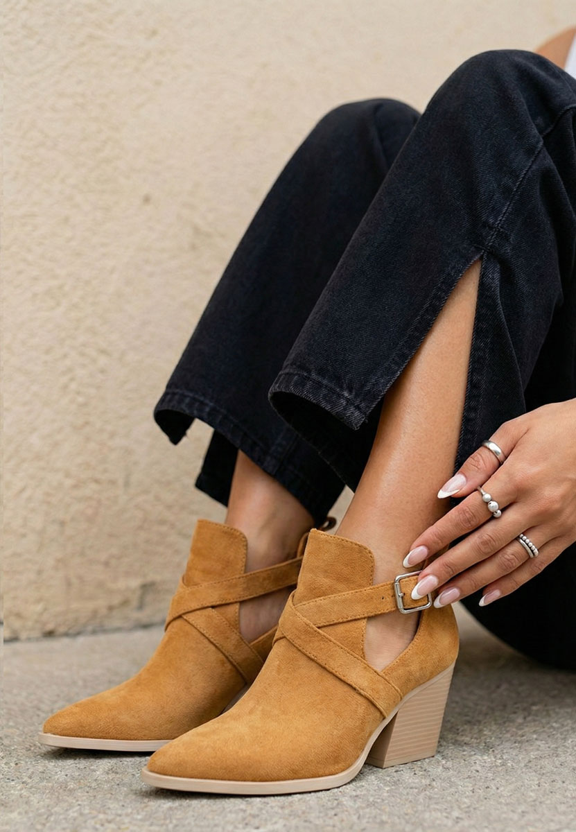 Camelowe botki wiosenne Rayana