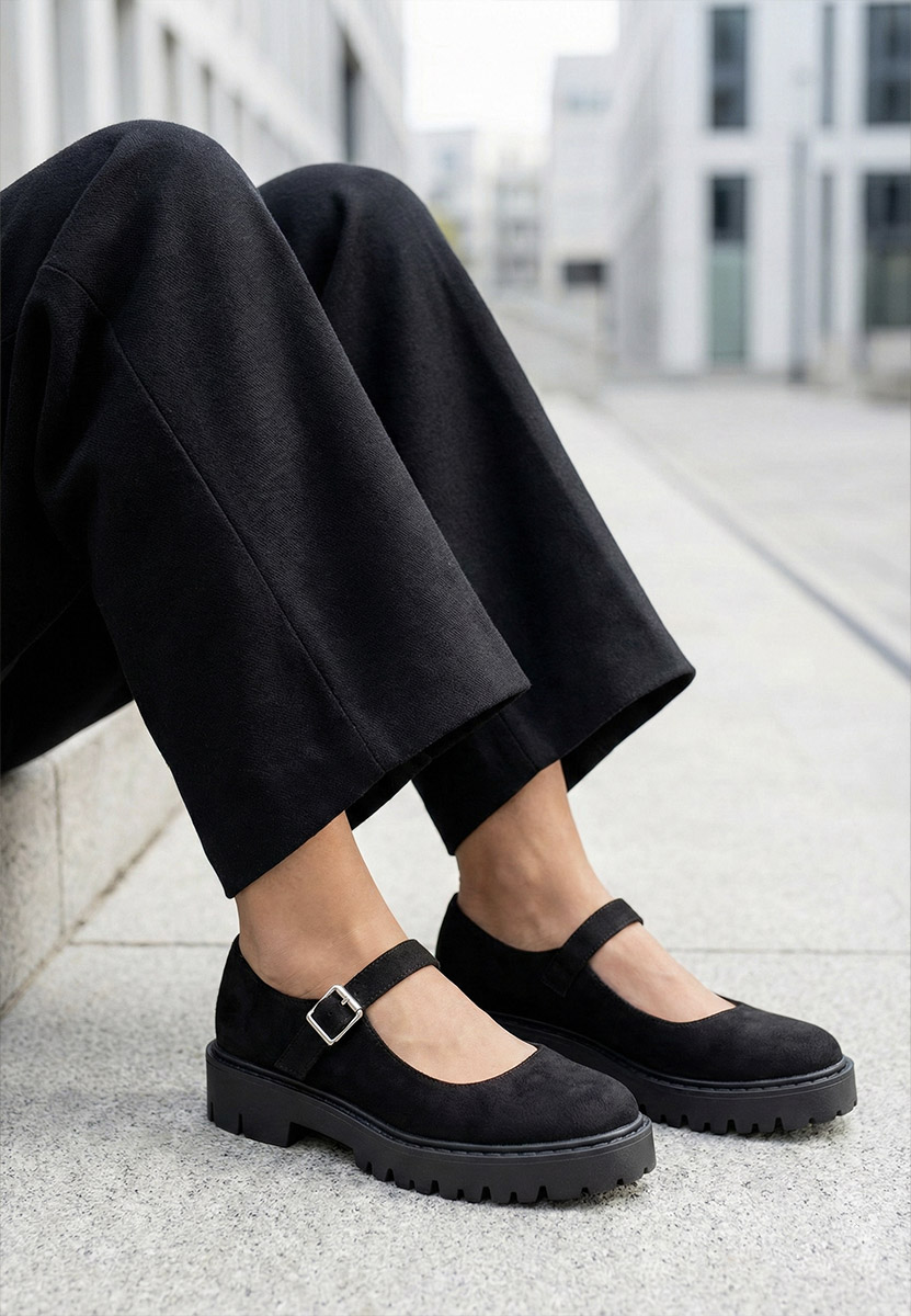 Czarne półbuty damskie Orias V2