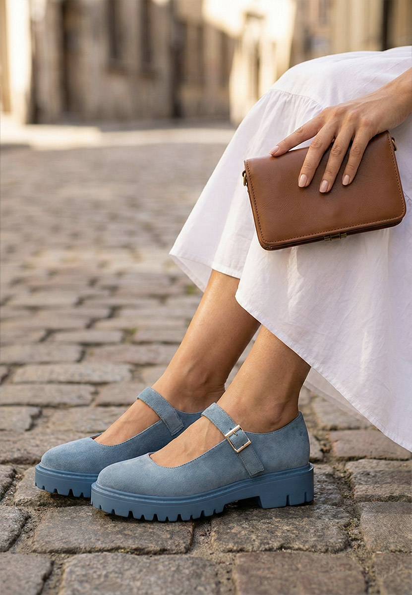 Niebieskie półbuty damskie Orias V2