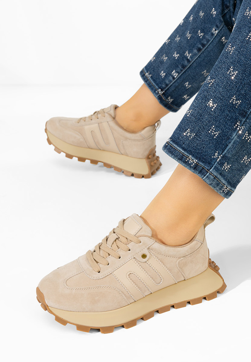 Beżowe sneakersy damskie Naturală Jomelia V2