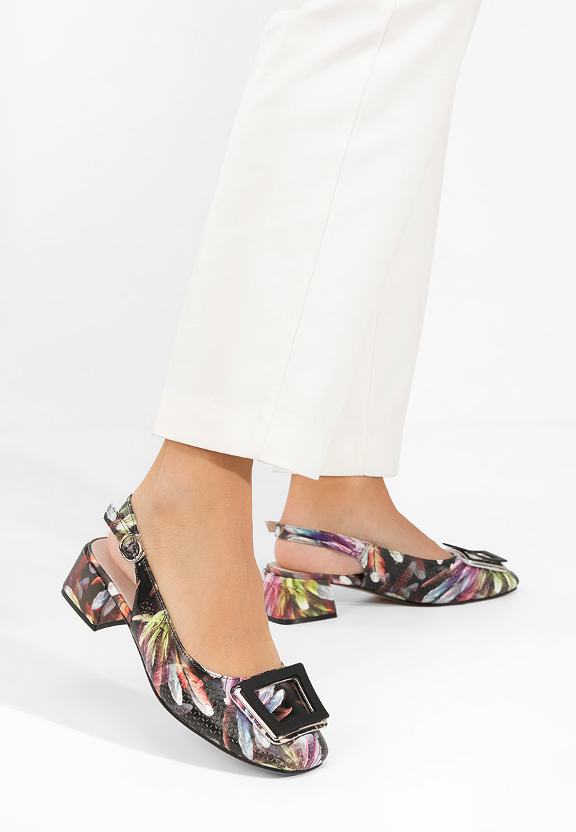 Wielokolorowy czółenka bez pięt Stefeny