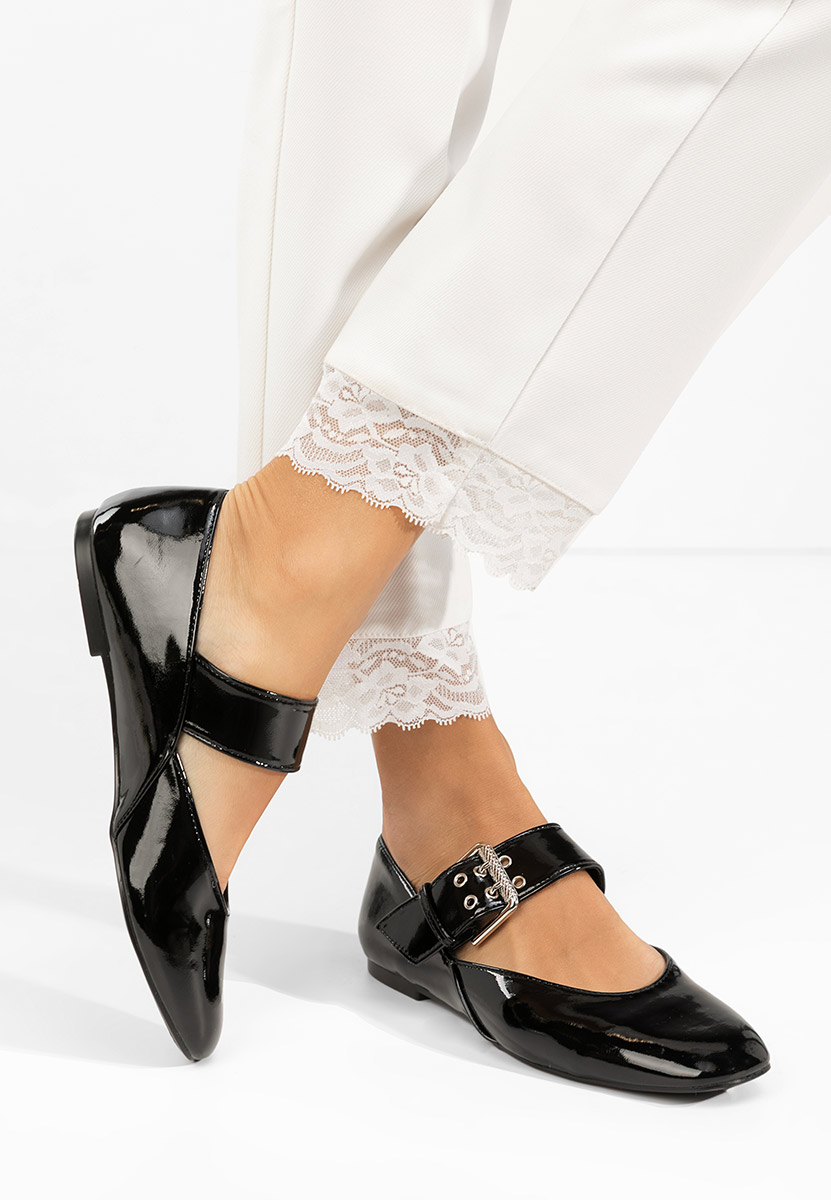 Czarne baleriny damskie Katalea