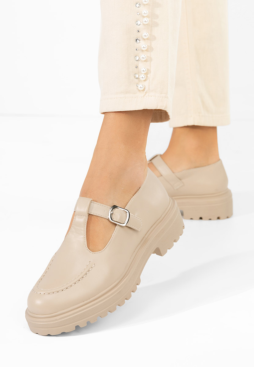 Beżowe półbuty damskie Lorinna