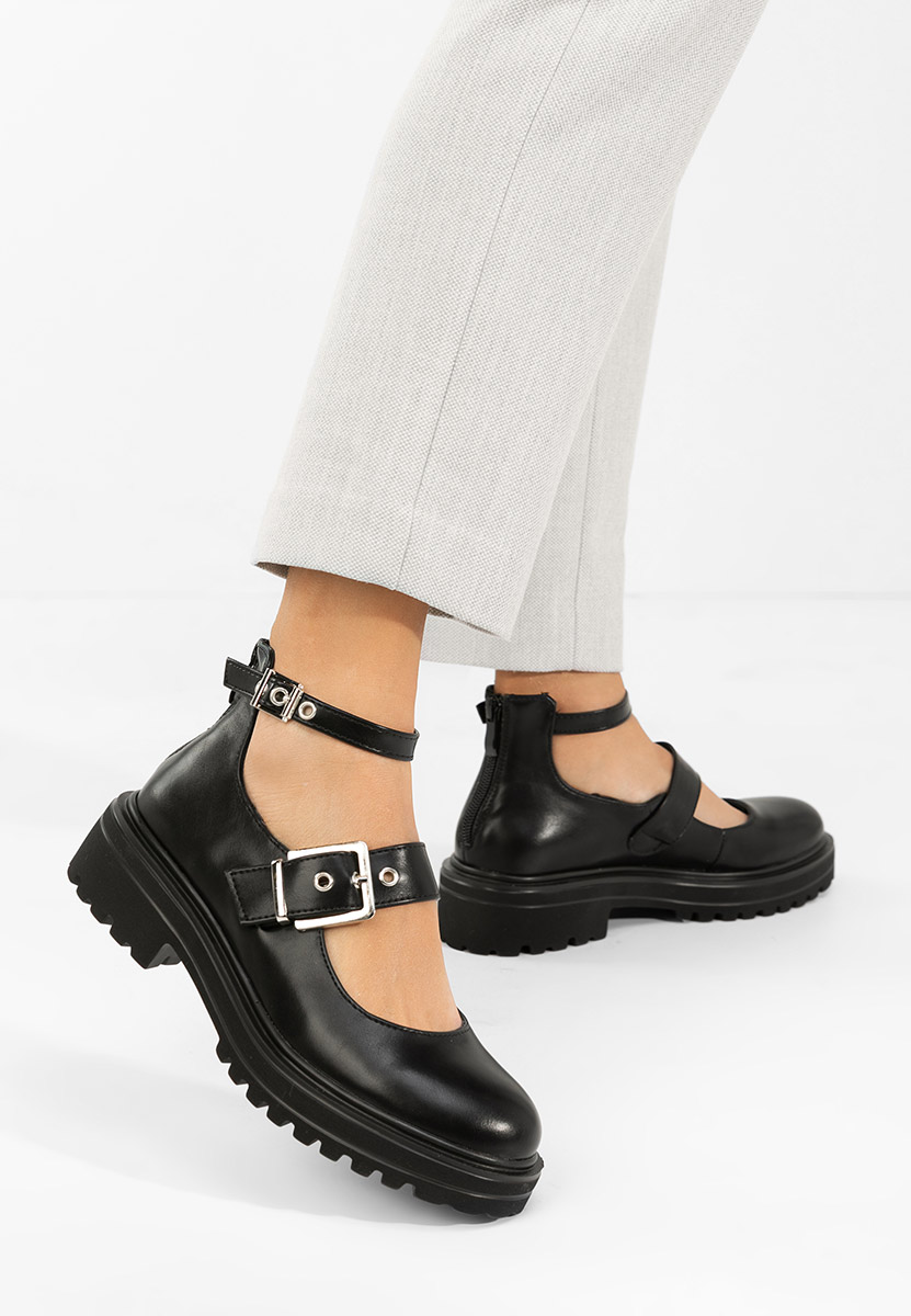 Czarne półbuty damskie Malvina V2