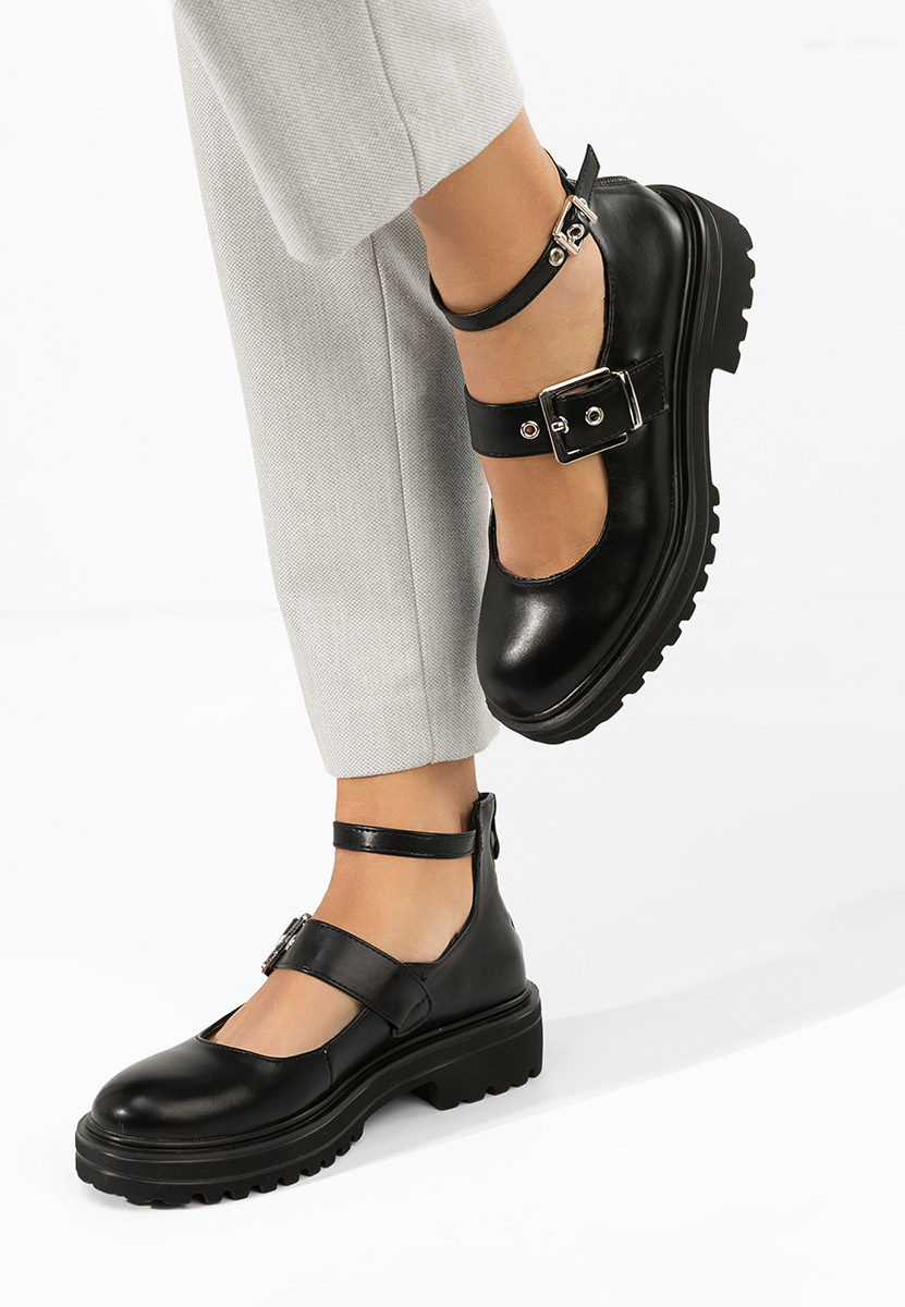 Czarne półbuty damskie Malvina V2