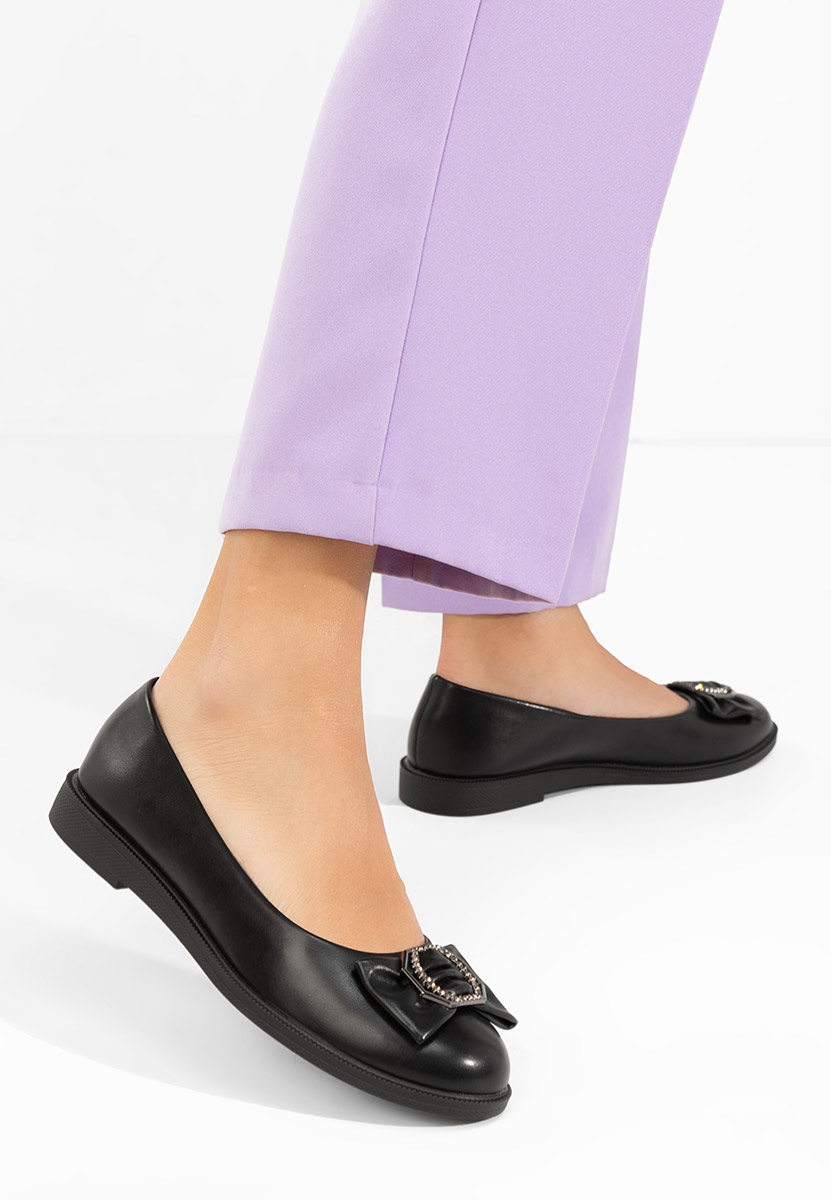 Czarne baleriny damskie Briania