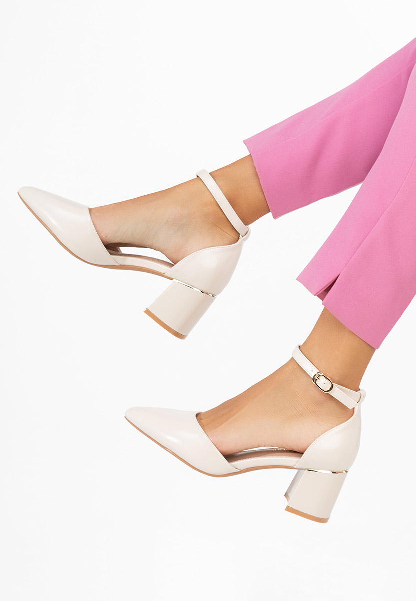  czółenka na słupku z paskiem Alecsia