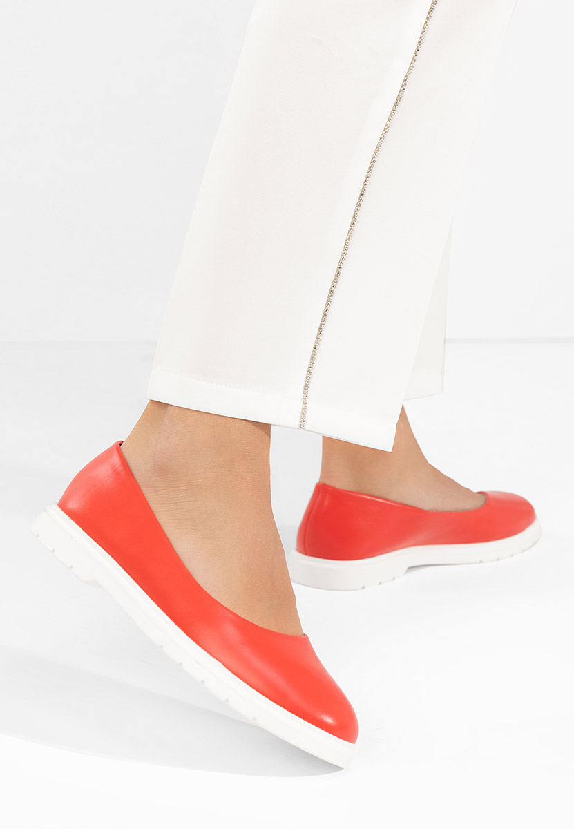 Pomarańczowe baleriny damskie Gimona