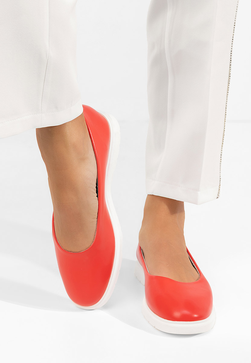 Pomarańczowe baleriny damskie Gimona