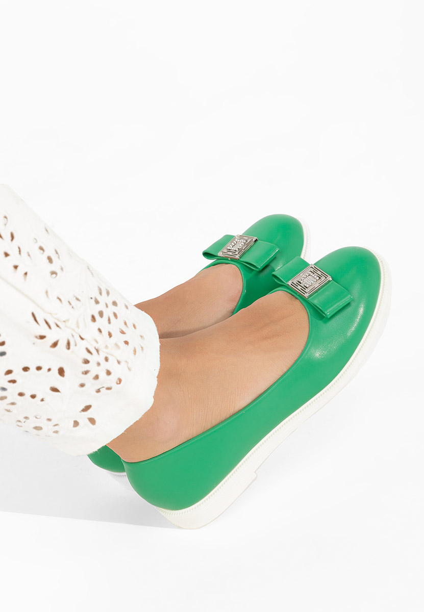 Zielone baleriny damskie Sidiona