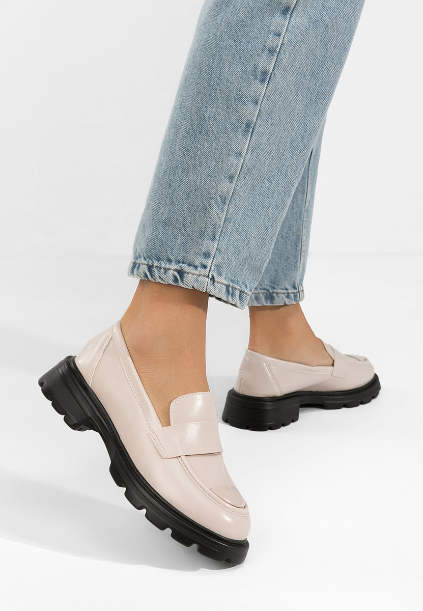 Limonkowe mokasyny damskie Gna