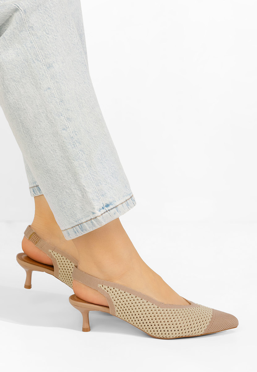 Beżowe czółenka bez pięt Jimenia