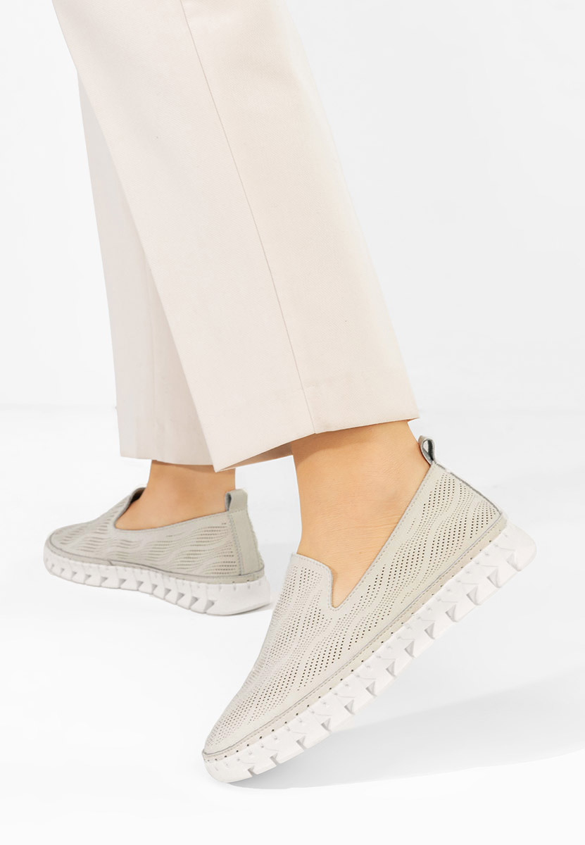 Beżowe espadryle skórzane Jolina