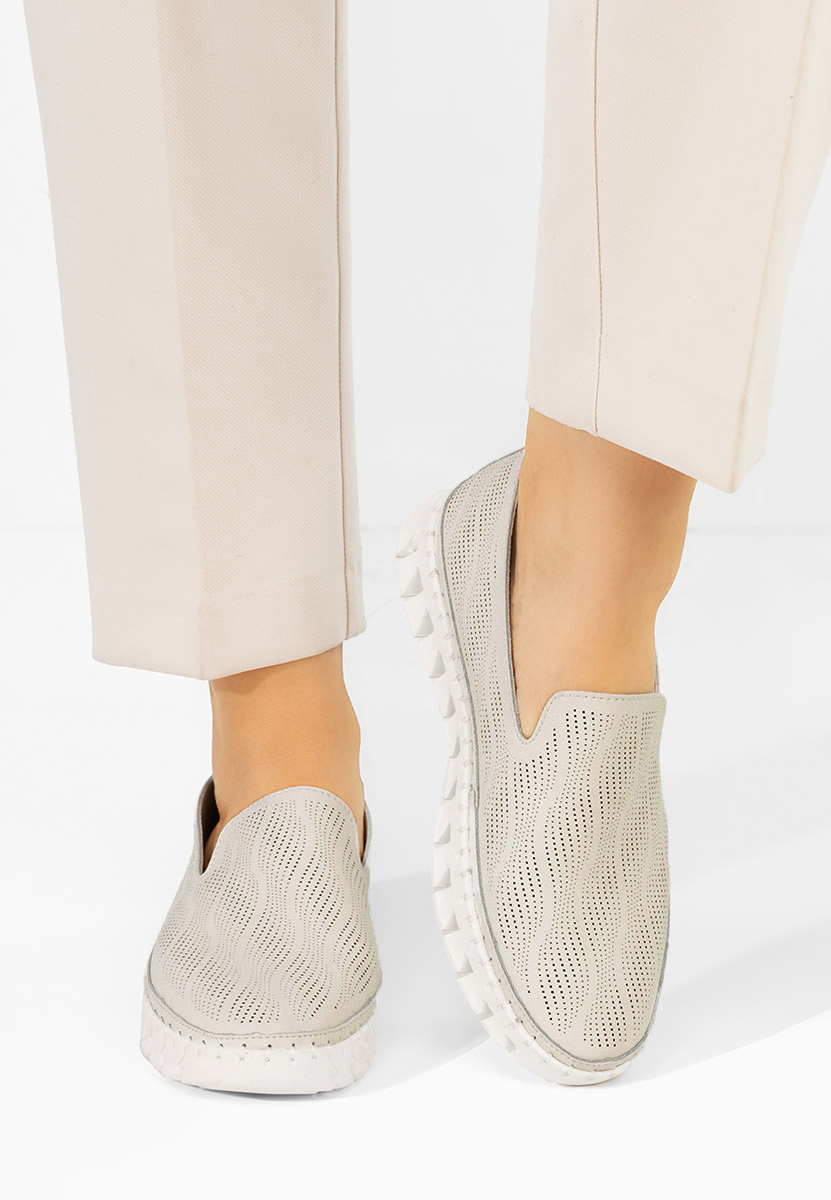 Beżowe espadryle skórzane Jolina