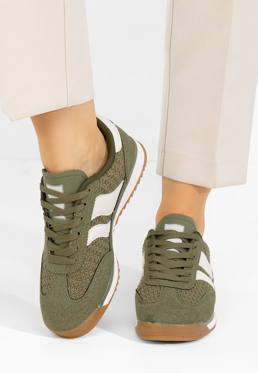 Zielone sneakersy damskie Patrika