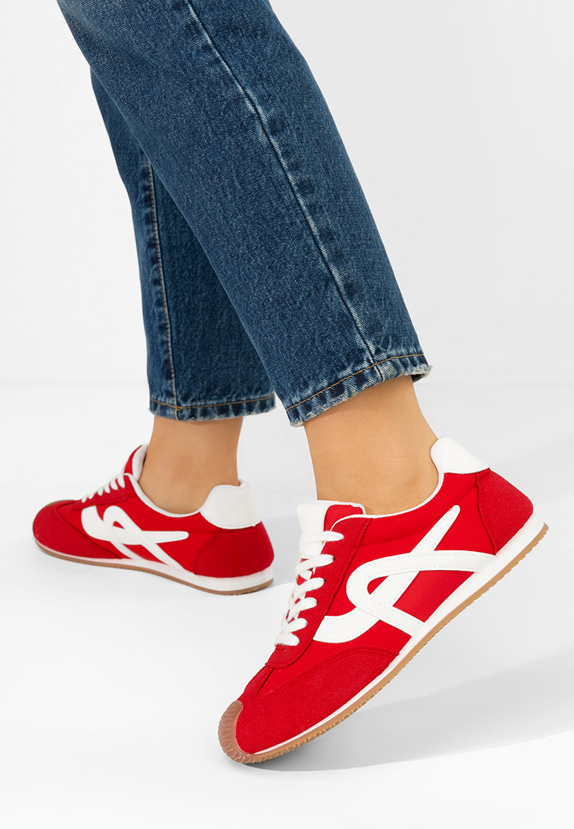 Czerwone sneakersy damskie Kalindia