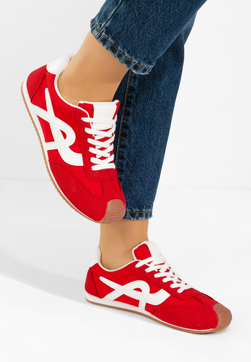 Czerwone sneakersy damskie Kalindia