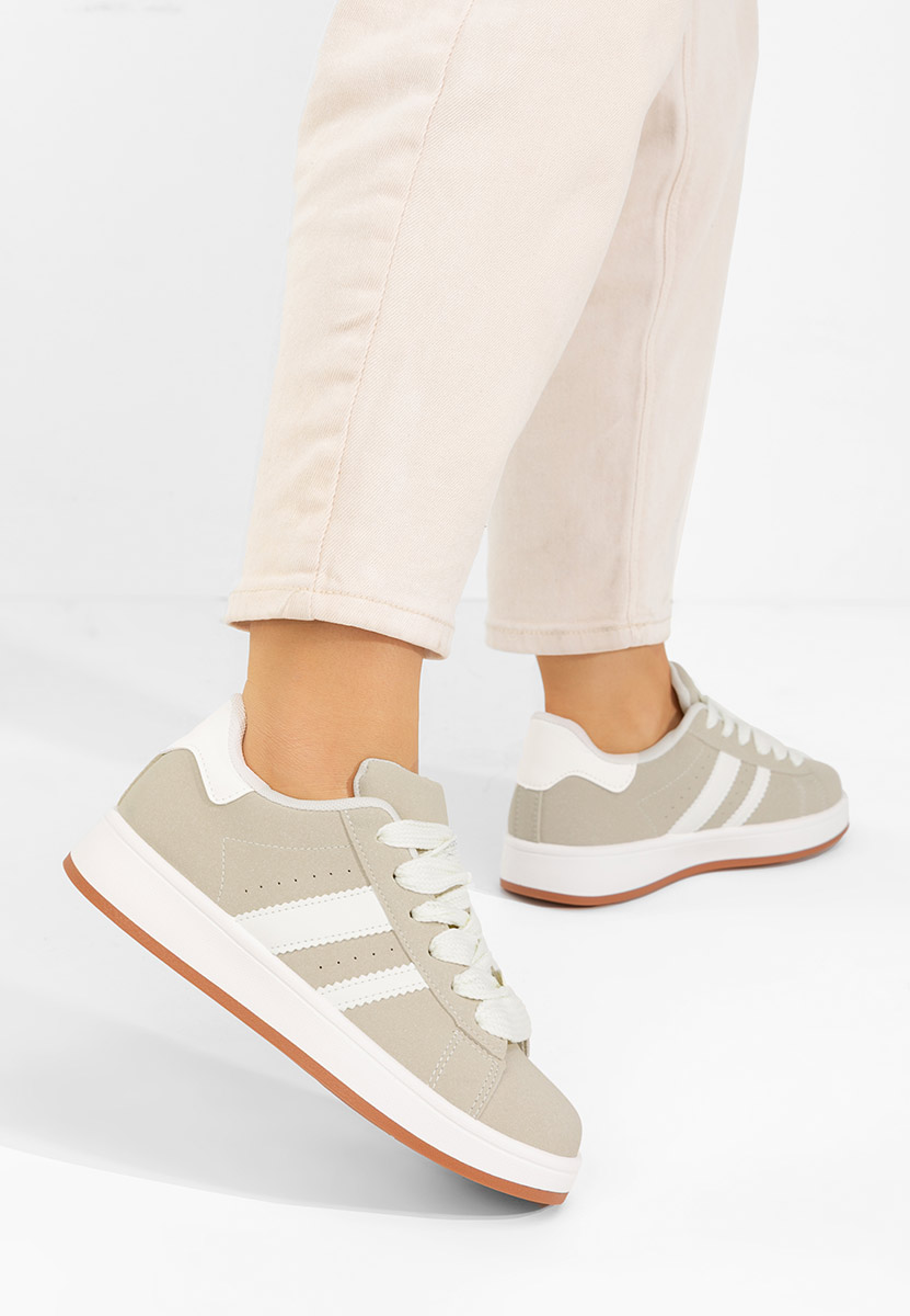 Beżowe sneakersy damskie Antoneta