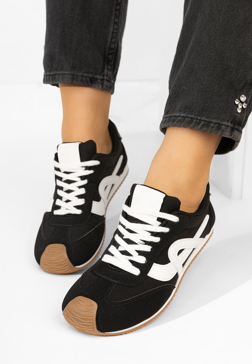 Czarne sneakersy damskie Kalindia