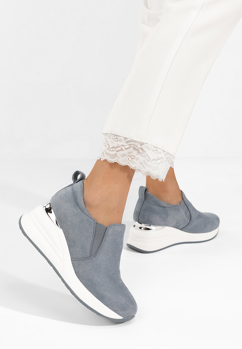 Niebieskie półbuty na platformie Leanne